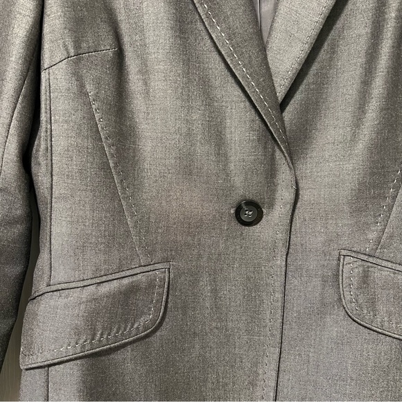 Charcoal Gray Calvin Klein Suit - Blazer + Skirt - Picture 2 of 11